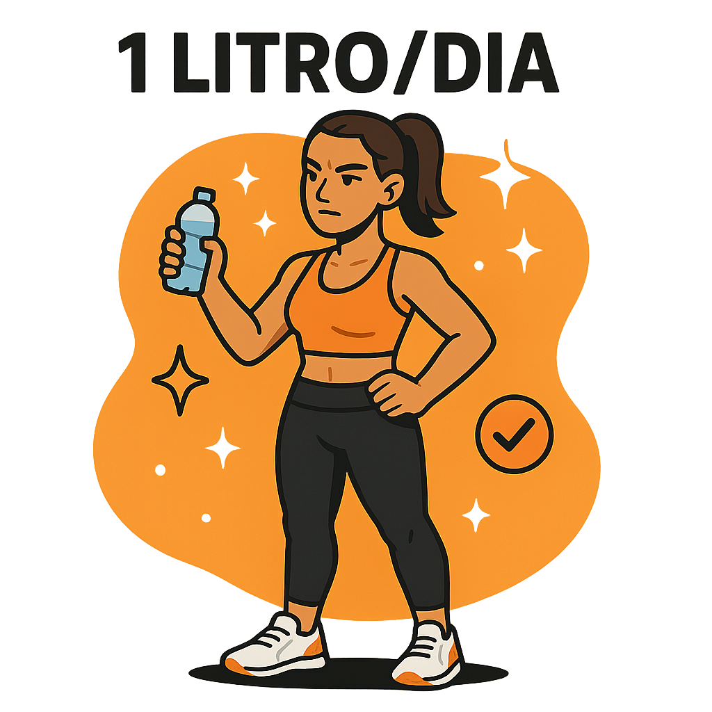 Menos de 1 litro por dia